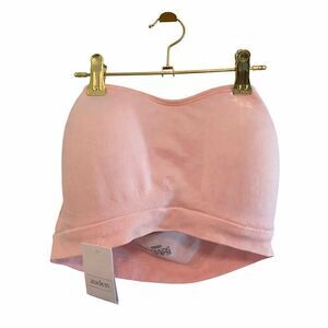 NWT Auden Blush Pink Seamless Bandeau Bralette | Soft Stretch Strapless Bra